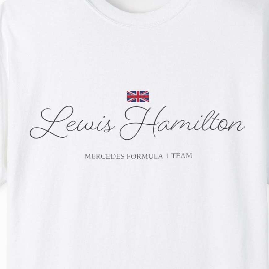 Lewis Hamilton with Flag Formula 1 Comfort T-Shirt