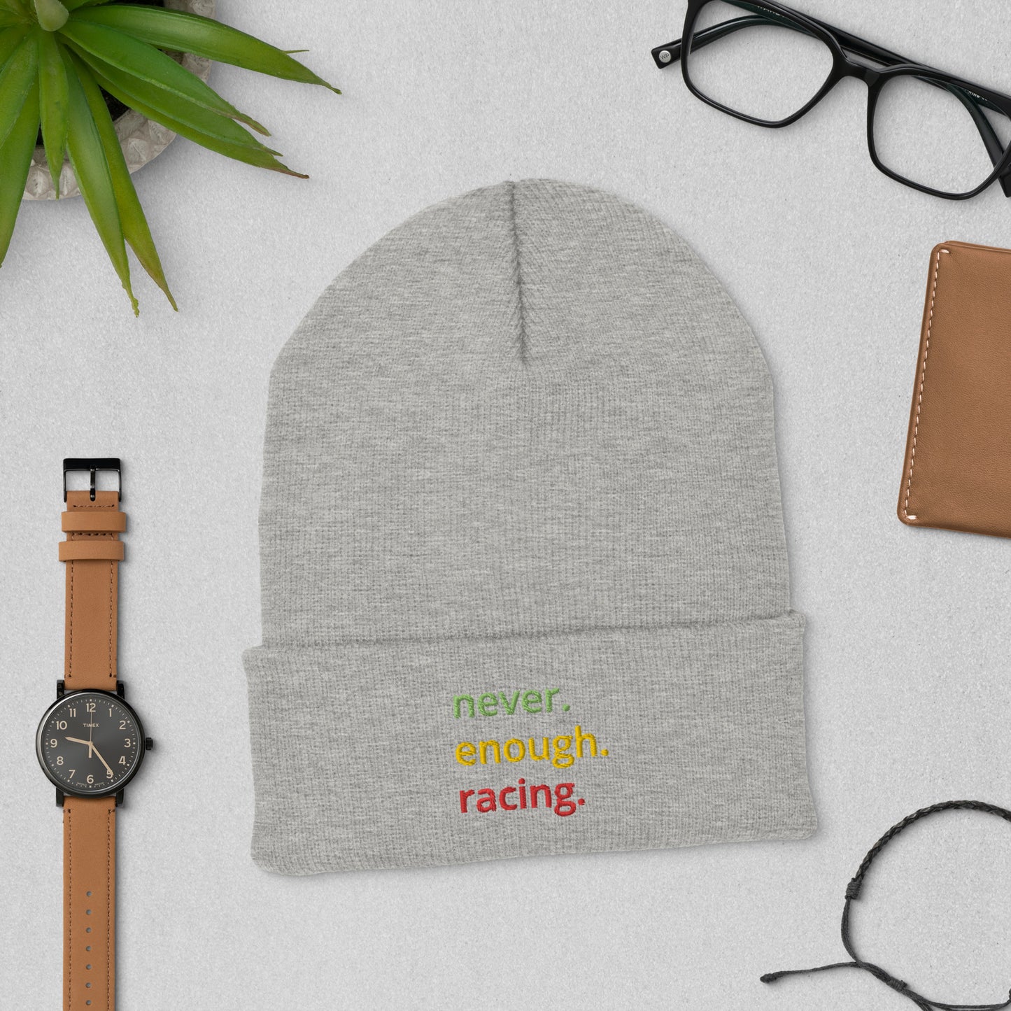 Formula One Never Enough Racing Cuffed Beanie