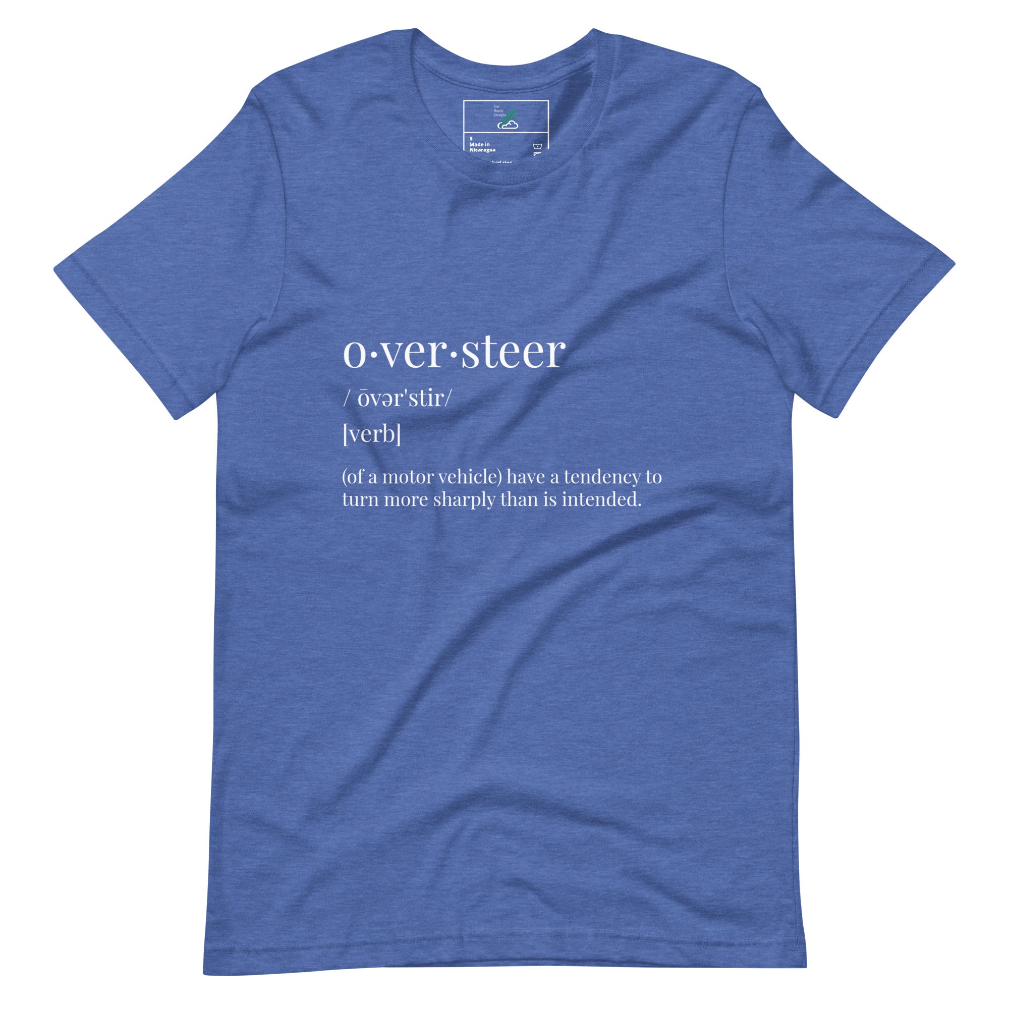 super soft F1 royal blue oversteer definition collection t-shirt 